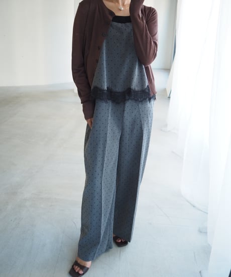 【即納】lace camisole dot all in one