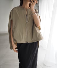 【接触冷感】　zip blouson / khaki