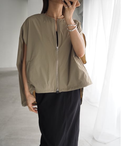 【接触冷感】　zip blouson / khaki