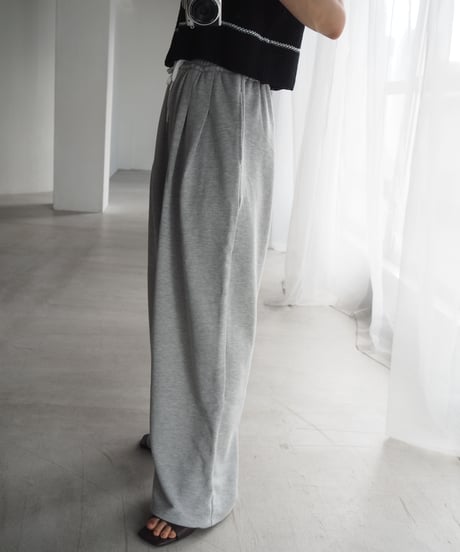 【即納】double tuck sweat wide pants / ivory