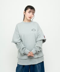 Hatsunex meets Meri Maeno Lost Herbarium フェイクレイヤードスウェット（ストーングレー）