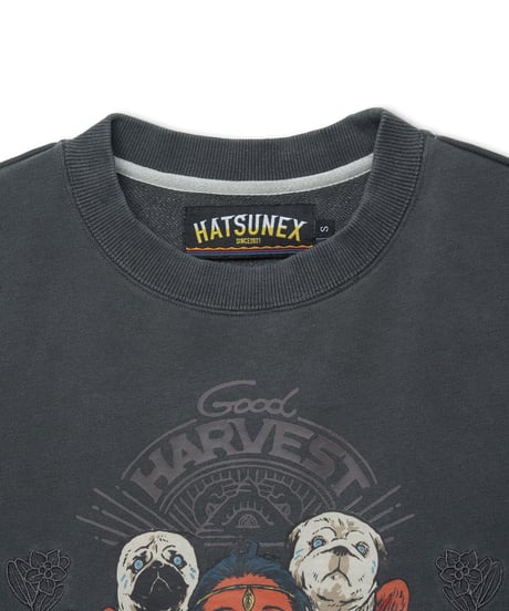 Hatsunex Goddess of Harvest フェイクレイヤードスウェット（アッシュブラック）