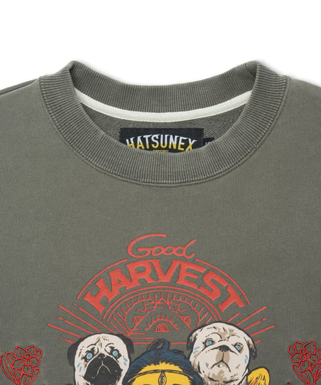 Hatsunex Goddess of Harvest フェイクレイヤードスウェット（オリーブ）