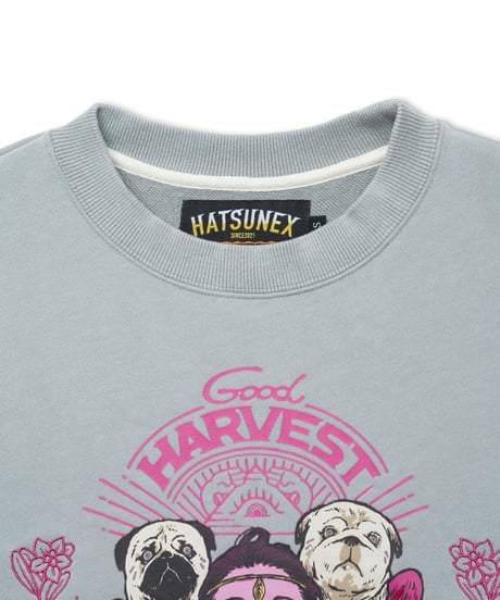 Hatsunex Goddess of Harvest フェイクレイヤードスウェット（ストーングレー）