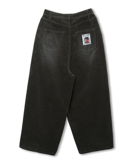コーデュロイレクタングルパンツ（オリーブ）