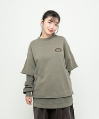 Hatsunex meets Meri Maeno Lost Herbarium フェイクレイヤードスウェット（オリーブ）