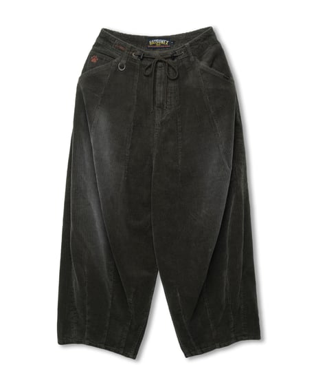 コーデュロイレクタングルパンツ（オリーブ）