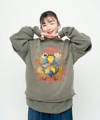 Hatsunex Goddess of Harvest フェイクレイヤードスウェット（オリーブ）