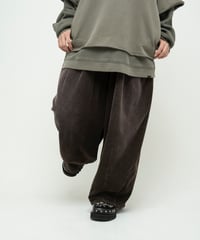 コーデュロイレクタングルパンツ（ココアブラウン）