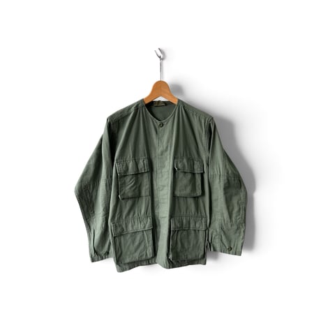 US BDU JACKET”PEACE"  No collar / OLIVE / X-SMALL【used】
