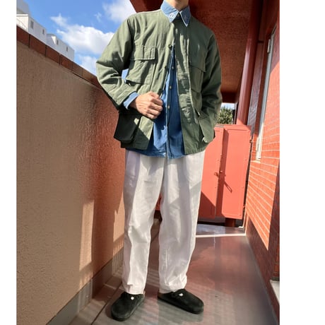 US BDU JACKET”PEACE"  No collar / OLIVE / X-SMALL【used】