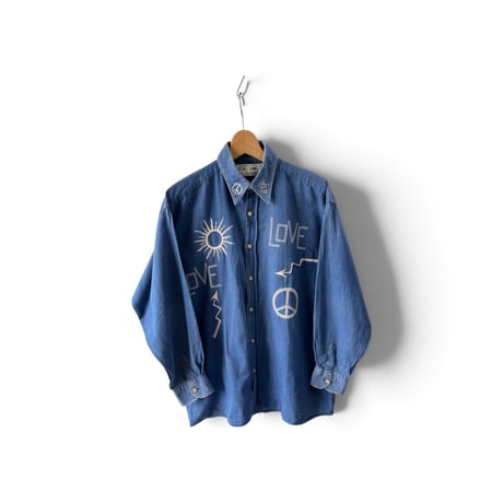 LOVE&PEACE shirt / MAURICE EMDE '80 【French Vintage】