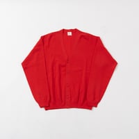 HIGH TWIST COTTON CARDIGAN  RED