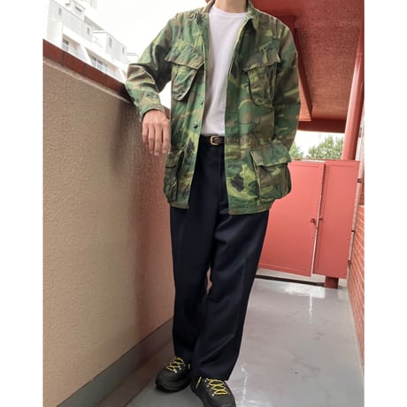 US Jungle Fatigue JACKET LEAF CAMO ”PEACE" MEDIUM 【vintage】