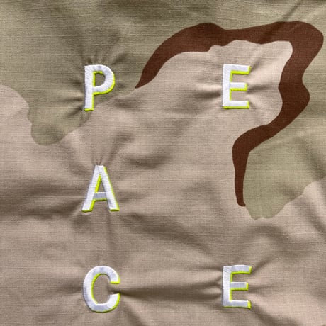 US BDU JACKET”PEACE"  / 3color desert camo/ LARGE 【used】