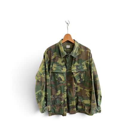US Jungle Fatigue JACKET LEAF CAMO ”PEACE" LARGE 【vintage】