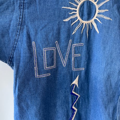 LOVE&PEACE shirt / MAURICE EMDE '80 【French Vintage】