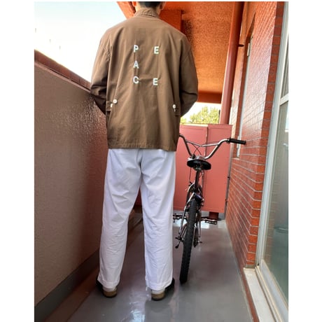 US BDU JACKET”PEACE" / BROWN /MEDIUM【used】