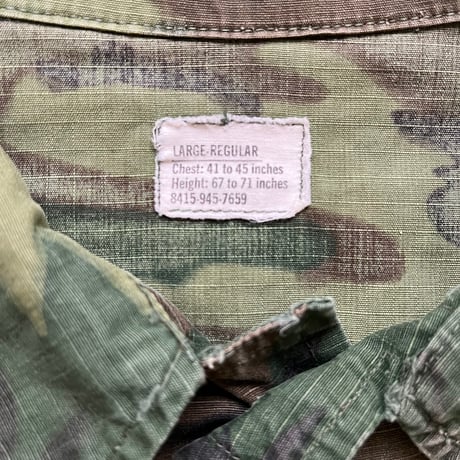US Jungle Fatigue JACKET LEAF CAMO ”PEACE" LARGE 【vintage】