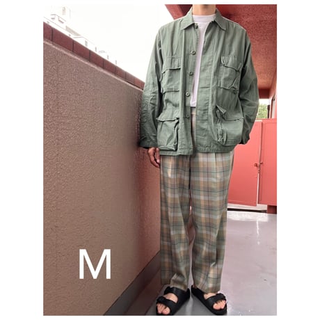 US BDU JACKET”PEACE"  / OLIVE / LARGE【used】
