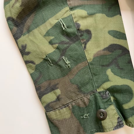 US Jungle Fatigue JACKET LEAF CAMO ”PEACE" LARGE 【vintage】