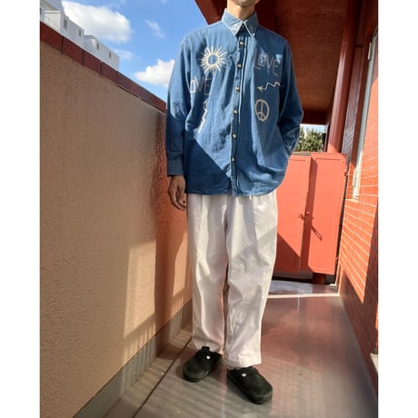 LOVE&PEACE shirt / MAURICE EMDE '80 【French Vintage】