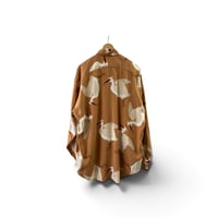 トキ Japanese Crested Ibis-Print Shirt / '90 Karl Helmut 【used】