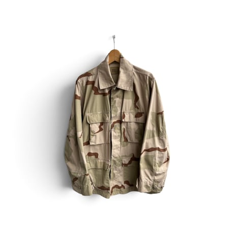 US BDU JACKET”PEACE"  / 3color desert camo/ LARGE 【used】