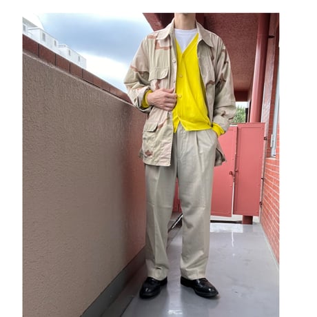 US BDU JACKET”PEACE"  / 3color desert camo/ LARGE 【used】