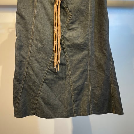 Euro design denim skirt