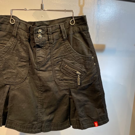 Euro military design mini skirt