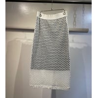 Mesh and border layered skirt