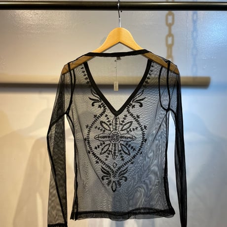 Oriental see-through tops