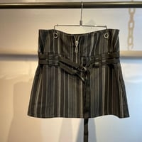 Euro stripe design mini skirt