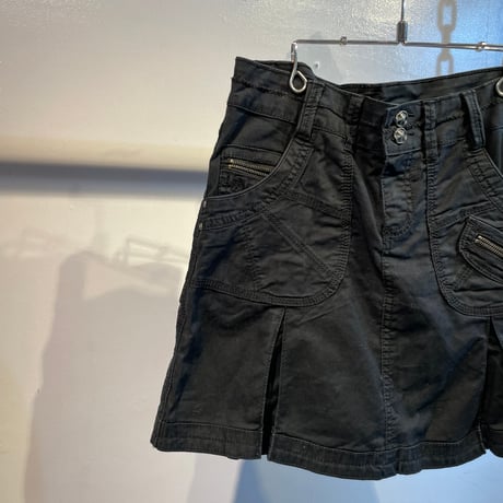 Euro military design mini skirt
