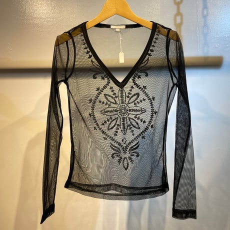 Oriental see-through tops