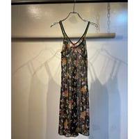 Floral see-through design cami dress