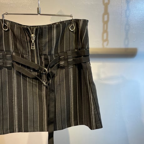 Euro stripe design mini skirt