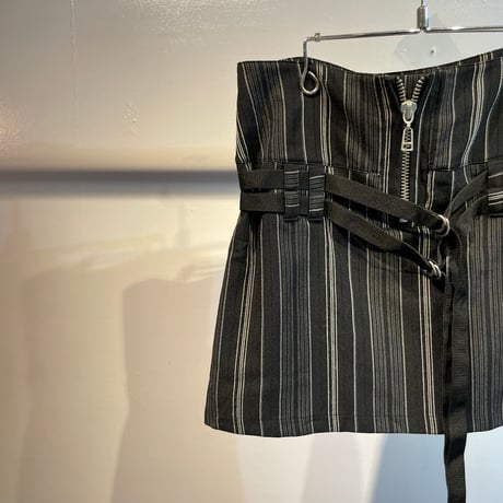 Euro stripe design mini skirt