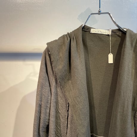 Grunge design hoodie knit cardigan
