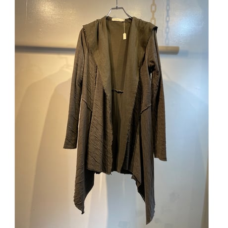 Grunge design hoodie knit cardigan