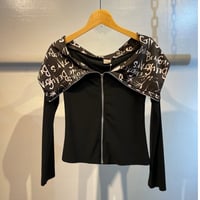 Euro zip up design tops