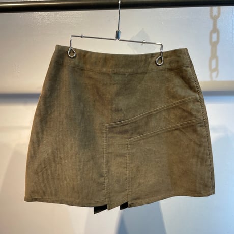 Euro design corduroy mini skirt