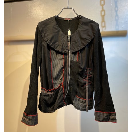 Euro design knit zip jacket
