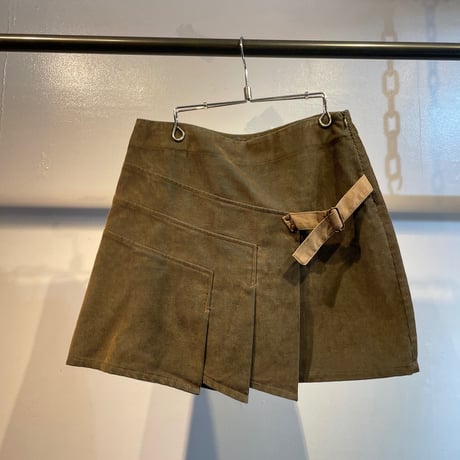 Euro design corduroy mini skirt