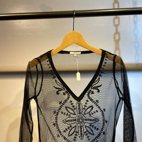 Oriental see-through tops