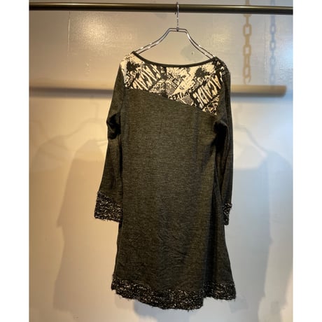 Irregular patch work design knit
