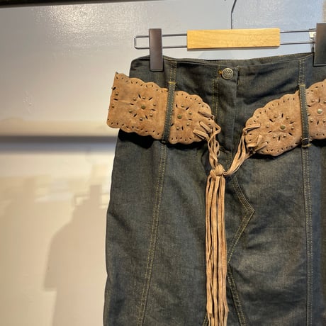 Euro design denim skirt