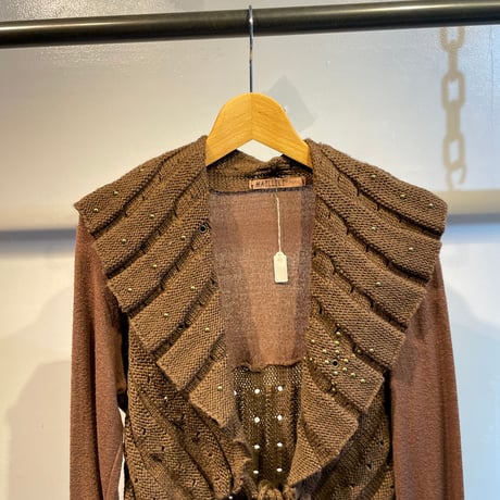 Studs design knit cardigan
