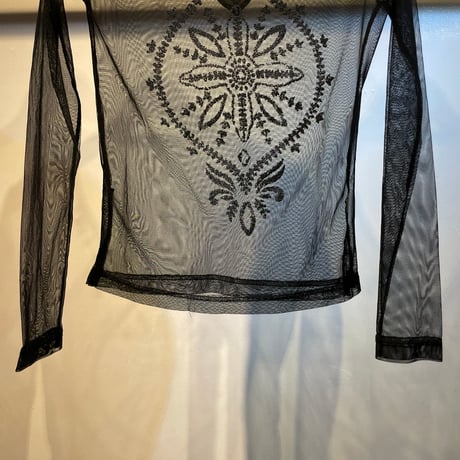 Oriental see-through tops